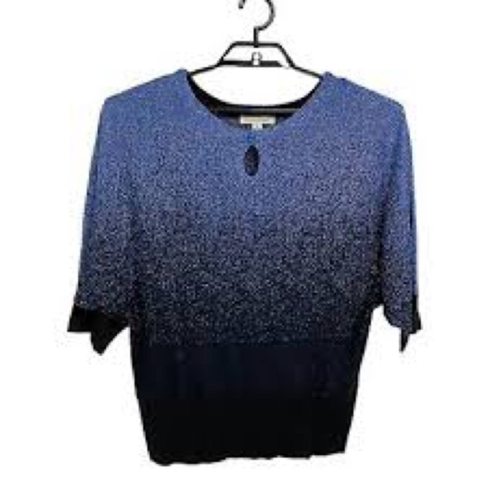 Chic Gradient Blue Women's Blouse - Picture 2 of 6